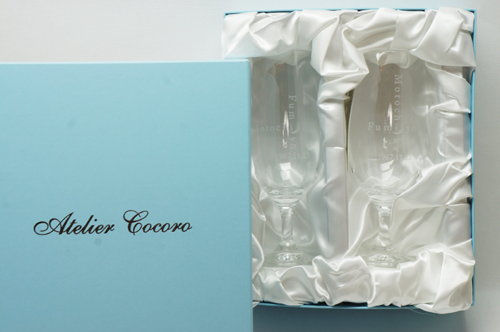 ネームクロスペアグラス